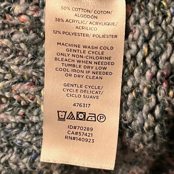 Ann Taylor Loft Outlet Teal Marled Sweater L - Picture 6 of 6